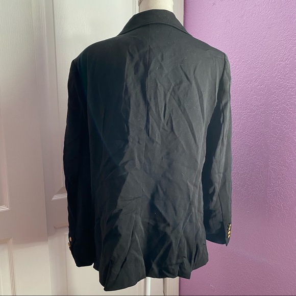 Lauren Ralph Lauren black crest blazer 14W - Picture 2 of 9